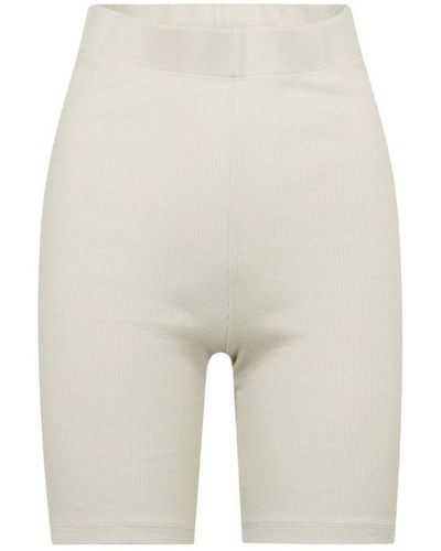 Calvin Klein Womenss Ribbed Cycling Shorts - White