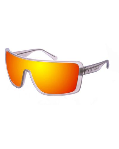Guess Acetate Sunglasses With Rectangular Shape Gu00022S - Yellow