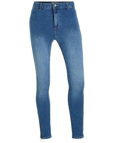 ONLY High Waist Skinny Jeans Onlroyal Blauw