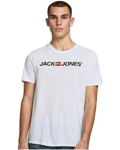 Jack & Jones T-Shirt With Print, R-Neck - White