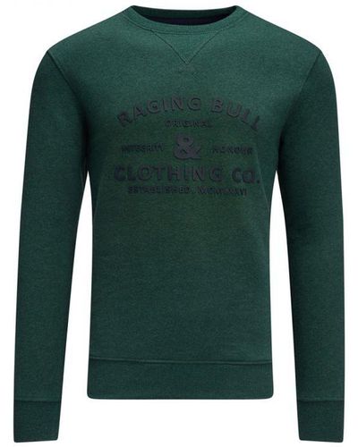 Raging Bull Big & Tall Integrity And Honour Crew Sweat Cotton - Green