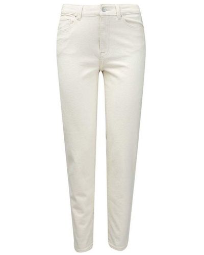 ONLY S Emily Straight Fit High Waist Jeans - White