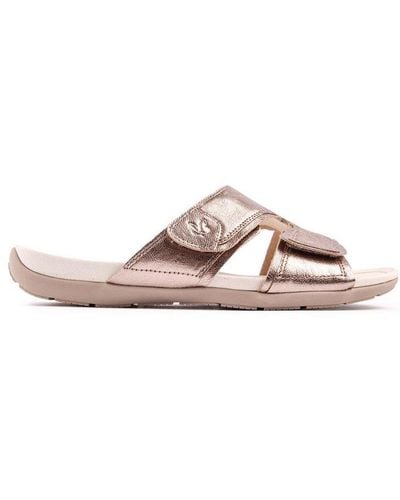 By Caprice Metallic Sandals Leather - Pink
