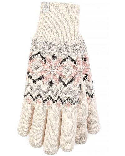 Heat Holders Ladies Soft Thermal Gloves - Natural