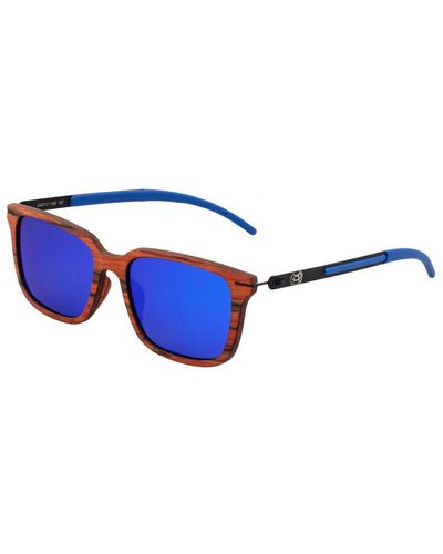 Earth Wood Doumia Polarized Sunglasses - Blue