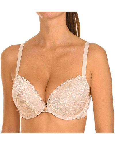 Guess S Padded Underwire Bra With Elastic Sides O77c02pz00a - Brown