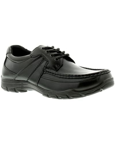 Rockstorm New /Gents Lace Ups Work/Office Shoes Pu - Black