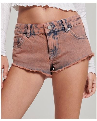 Superdry Washed Hot Shorts Cotton - Pink