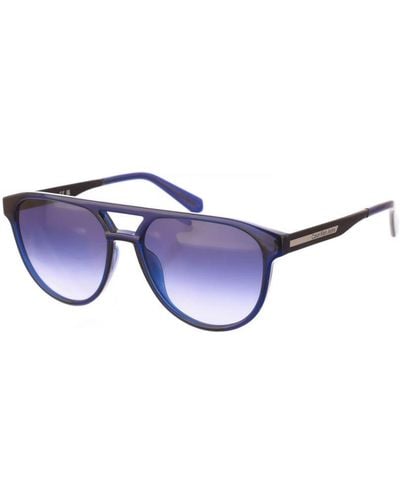 Calvin Klein Oval-Shaped Acetate Sunglasses Ckj21625S - Blue