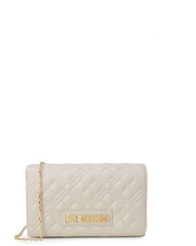 Moschino Love Shoulder Bag With Zip Fastening - White
