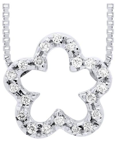 Diadema Bloemen Halsband Diamonds 0,15 Cts White Gold - Wit