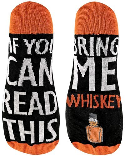 Sock Snob If You Can Read This Socks Bring Me Whiskey - Black