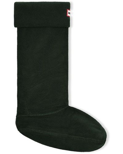 HUNTER Tall Fleece Welly Socks - Black
