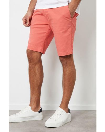 Threadbare Cotton 'Northsea' Slim Fit Chino Shorts - Pink