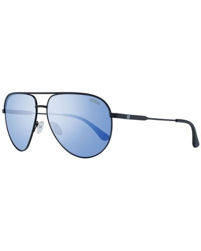 Guess Aviator Sunglasses With Mirrored Lenses - Blue