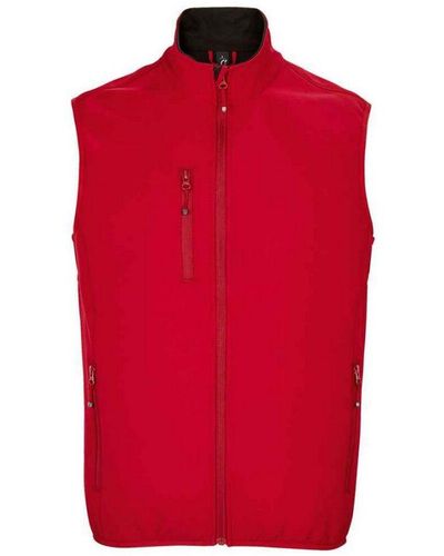 Sol's Falcon Softshell Recycled Body Warmer (Pepper) - Red