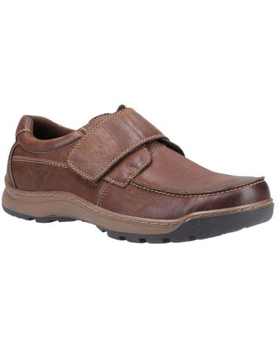 Hush Puppies Casper Touch Fastening Shoes - Brown