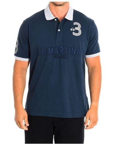 La Martina Short Sleeve Polo Tmp600-Js316 - Blue