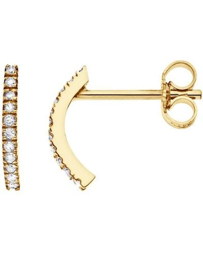 Diadema Half Hoop 0090 Cts Diamond Jewellery White Gold - Metallic