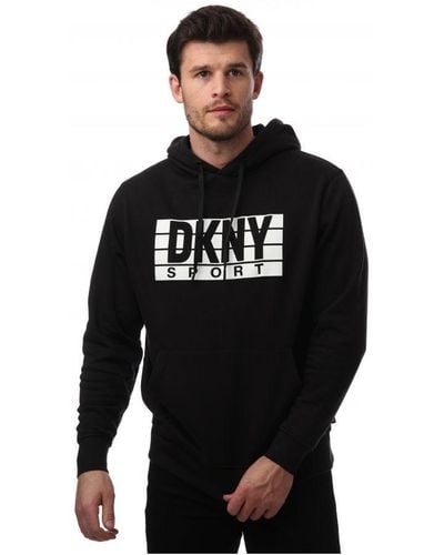 DKNY Stamp Hoodie Voor , Zwart