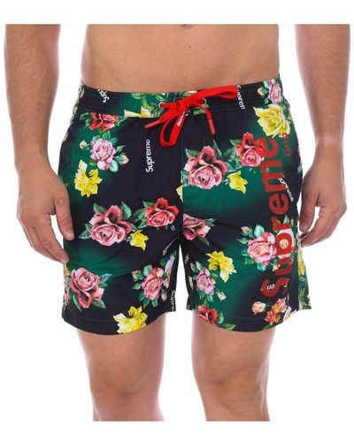 Supreme Boxer Swimsuit Print Roses Cm-30065-Bp - Green
