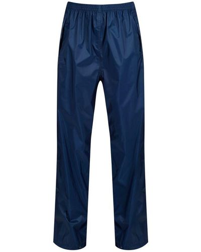 Regatta Ladies Packaway Rain Trousers () - Blue
