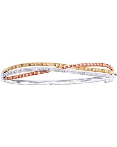 DIAMANT L'ÉTERNEL 9ct Rosé-, Geel- En Witgouden Diamanten Effen Geweven Armband