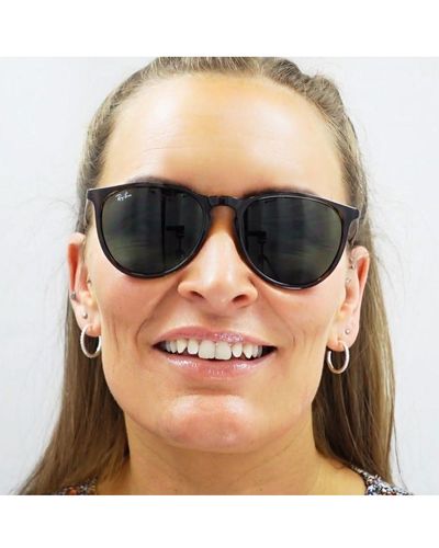 Ray-Ban Ladies Retro Round Rubberised Gradient Sunglasses - Brown