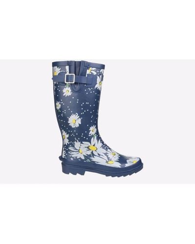 Cotswold Burghley Waterproof Pull On Wellington Boot - Blue