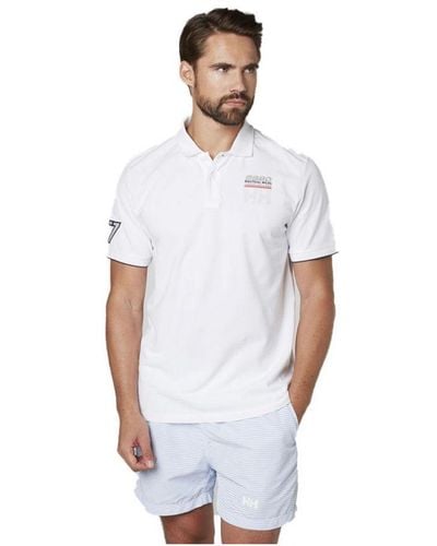 Helly Hansen Hp Club 2 Lightweight Cotton Comfort Polo Shirt - White