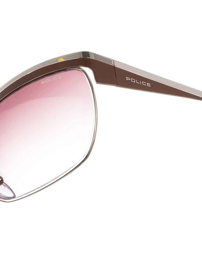 Police Metal Sunglasses With Rectangular Shape S8764 - Pink