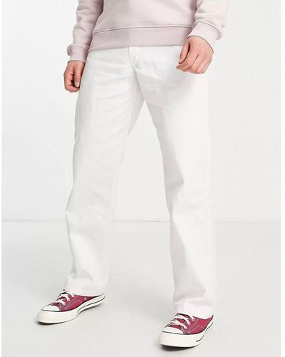 Dickies 874 Work Trousers In White Straight Fit