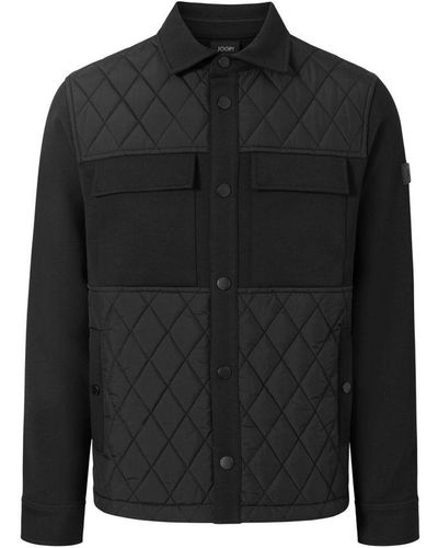 Joop! Quilted Padded Jersey Jacket - Black
