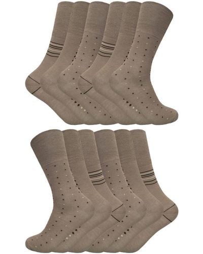Sock Snob Loose Fitting Top Bamboo Socks - Grey