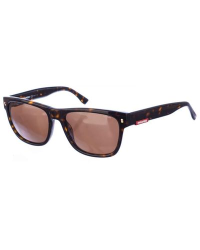 DSquared² Rectangular Shaped Acetate Sunglasses D20004S - Brown