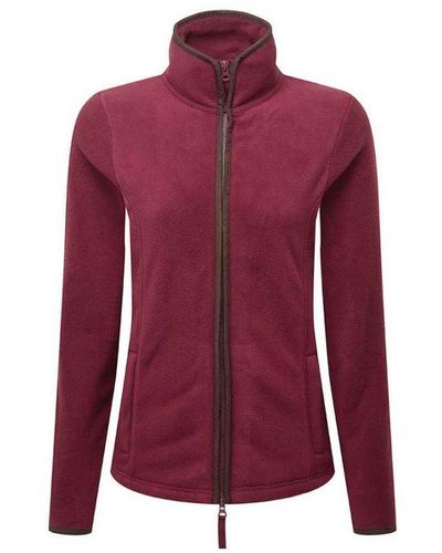 PREMIER Ladies Artisan Contrast Trim Fleece Jacket (/) - Red