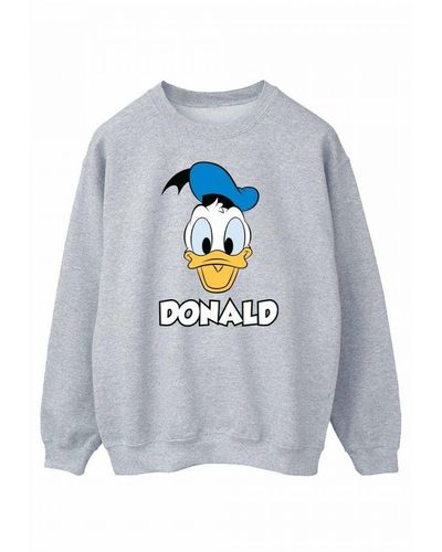 Disney Donald Duck Face Sweatshirt - Blue