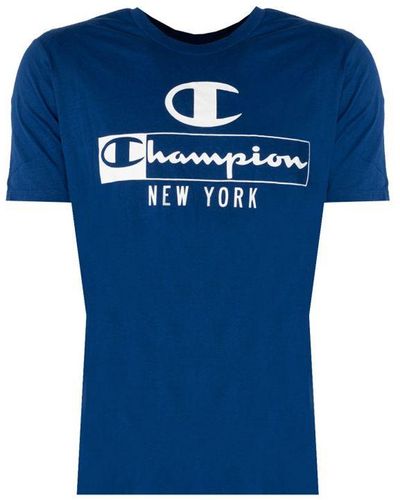 Champion T-shirt Mannen Blauw