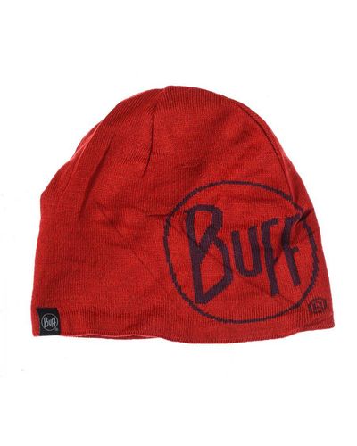 Buff Knitted Hat 120100 - Red