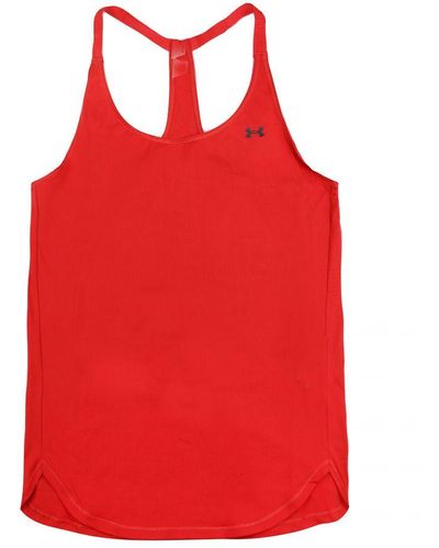 Under Armour Heat Gear Coolswitch Sleeveless Fitted Tank Top 1294067 693 - Red
