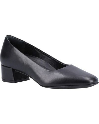 Hush Puppies Ladies Alina Leather Court Shoes () - Black