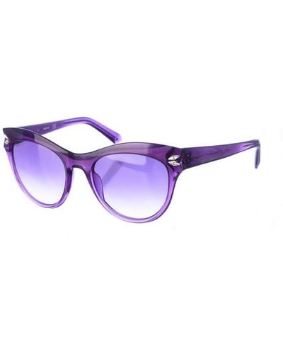 Swarovski Metal Sunglasses With Oval Shape Sk0171S - Purple