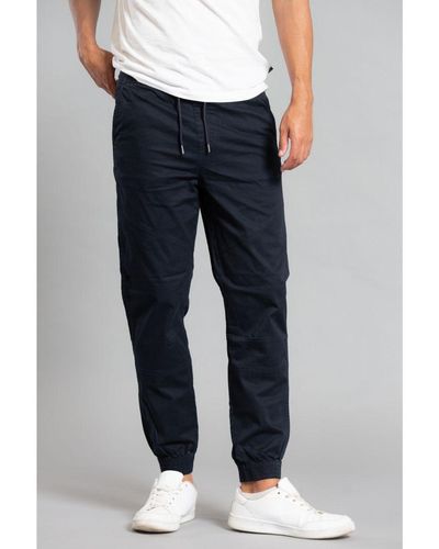 Tokyo Laundry Navy Cotton Cargo Trousers - Blue