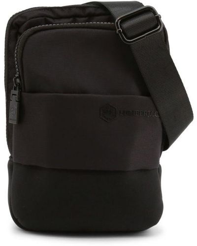 Lumberjack Adjustable Across-Body Bag With Visible Logo - Black