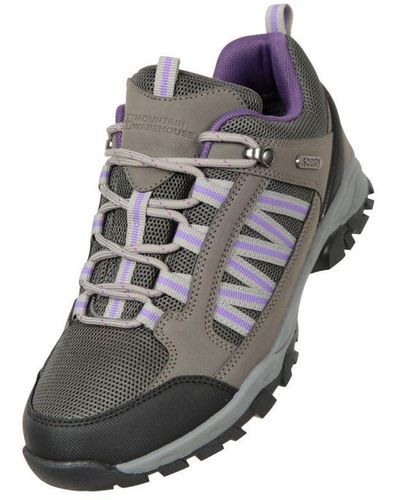 Mountain Warehouse Ladies Path Waterproof Outdoor Walking Shoes () - Grey