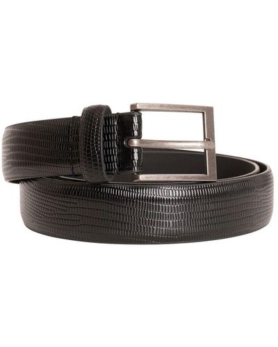 Barneys Originals Faux Leather Belt Imitation Leather - Black