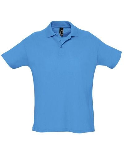Sol's Zomer Ii Pique Poloshirt Met Korte Mouwen (aqua) - Blauw