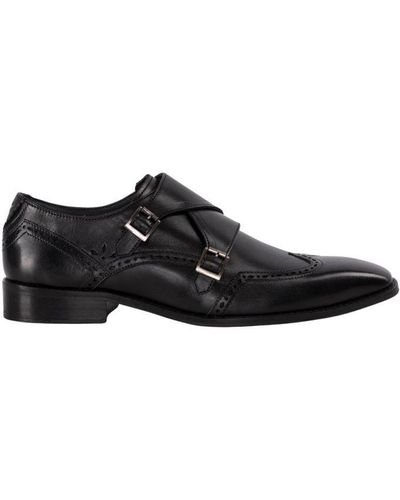 Goodwin Smith Mens Miles Black Monk Strap Leather