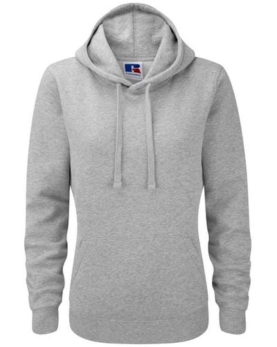 Russell Premium Authentic Hoodie (3-Layer Fabric) (Light Oxford) - Grey