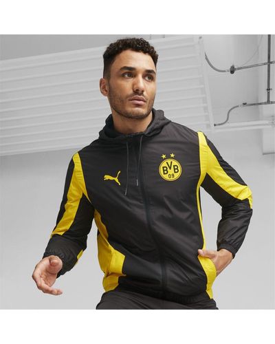 PUMA Borussia Dortmund Pre-Match Football Jacket - Black